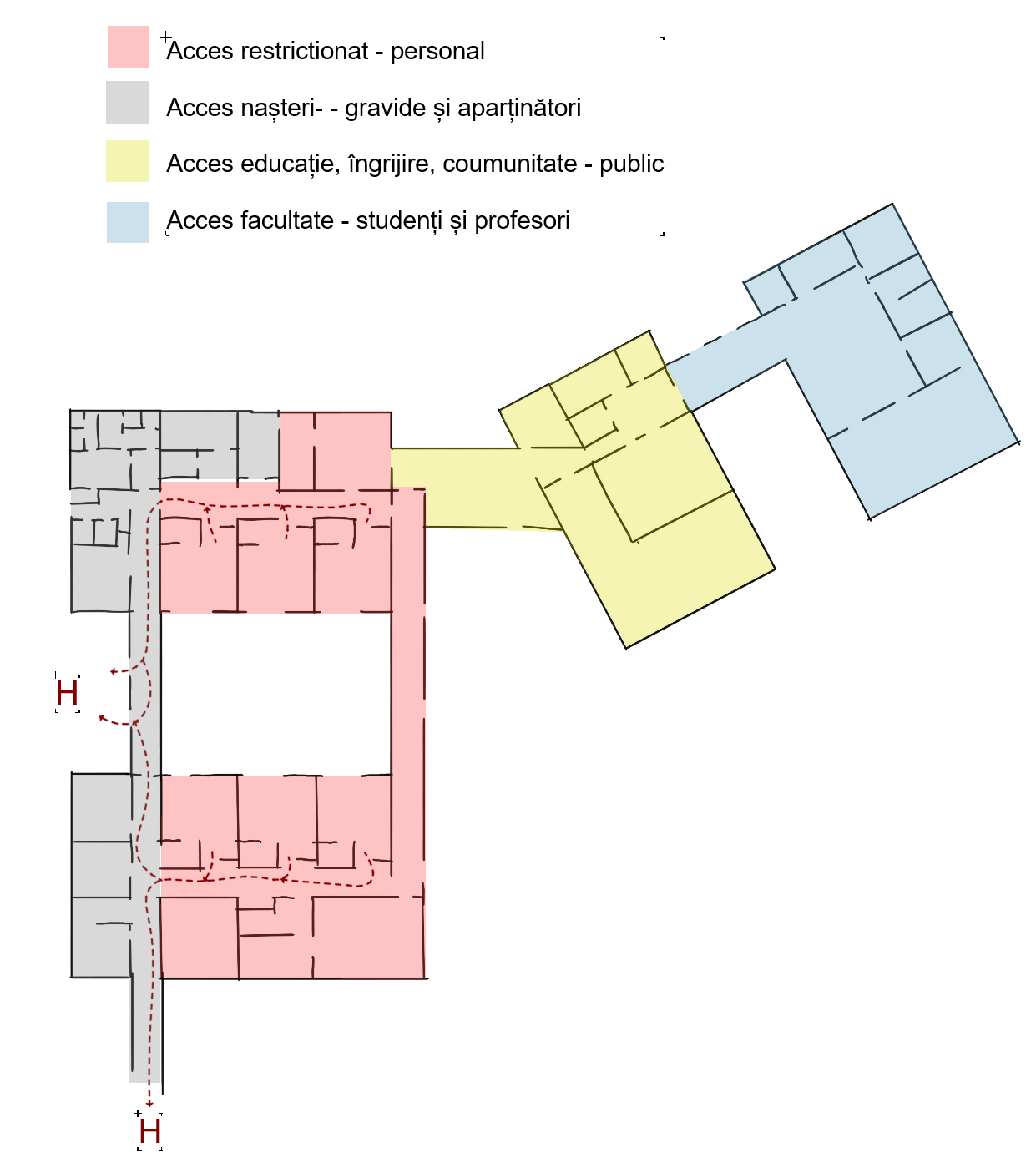 Ground floor / colour programme diagram