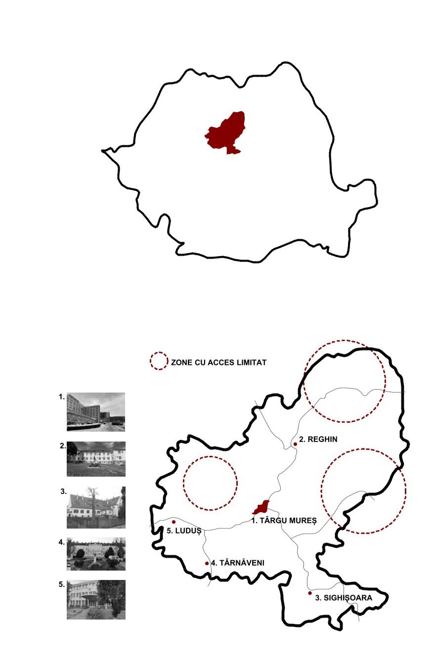 Regional research maps locating the project in Romania.